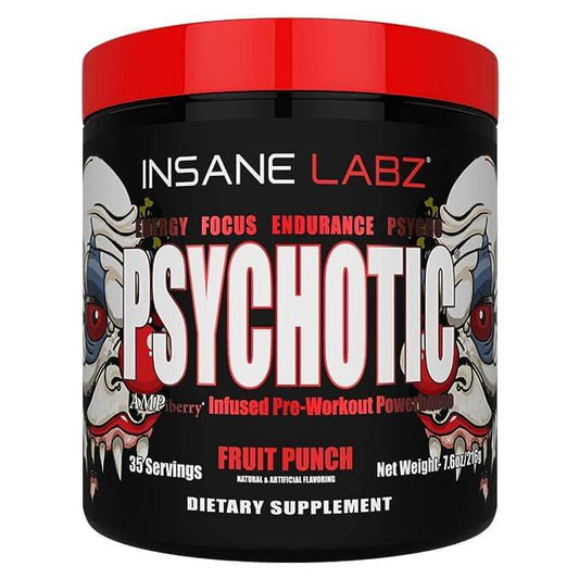 Insane Labz Psychotic Pre Workout AMP - Fruit Punch 35 serving