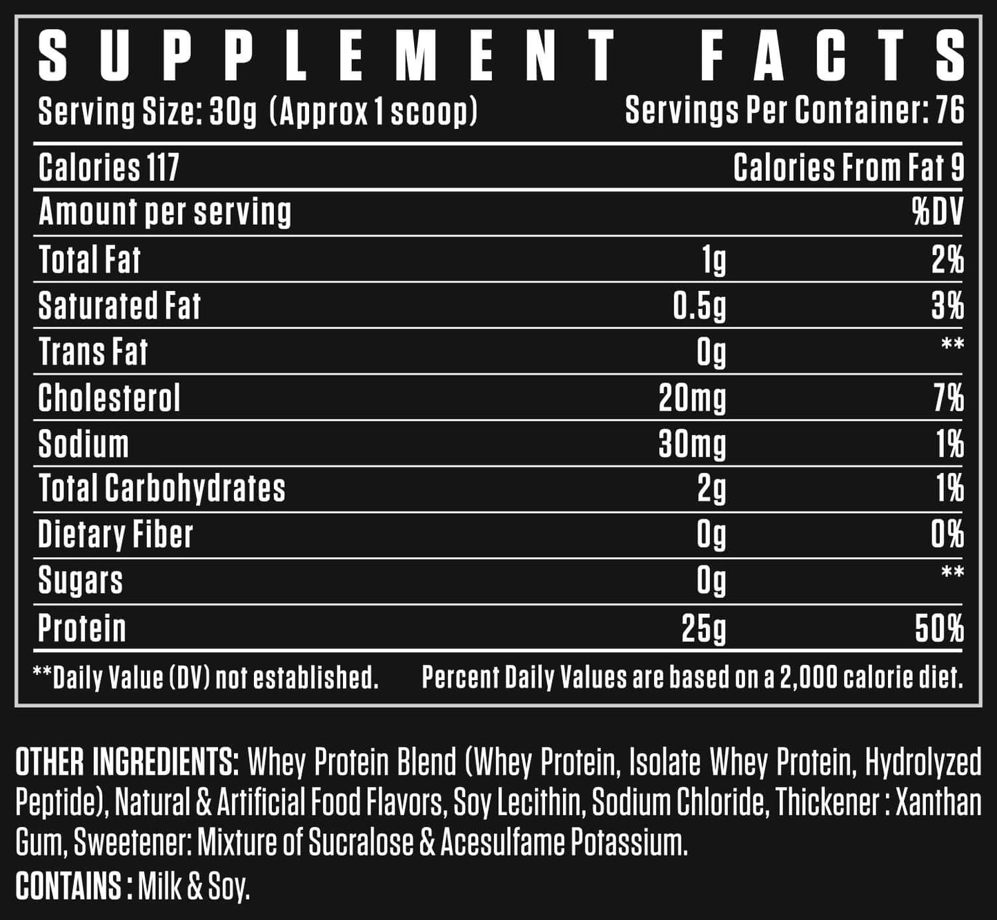 Black series whey protein 76 serving (Imported)