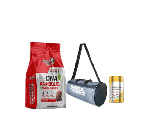 Muscle Garage DNA ANABOLIC MASS GAINER , 4.5KG + genetic code multivitamin + gym bag