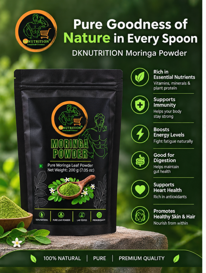DKNutrition Moringa Powder 200g | 100% Natural Premium Moringa Leaf Powder